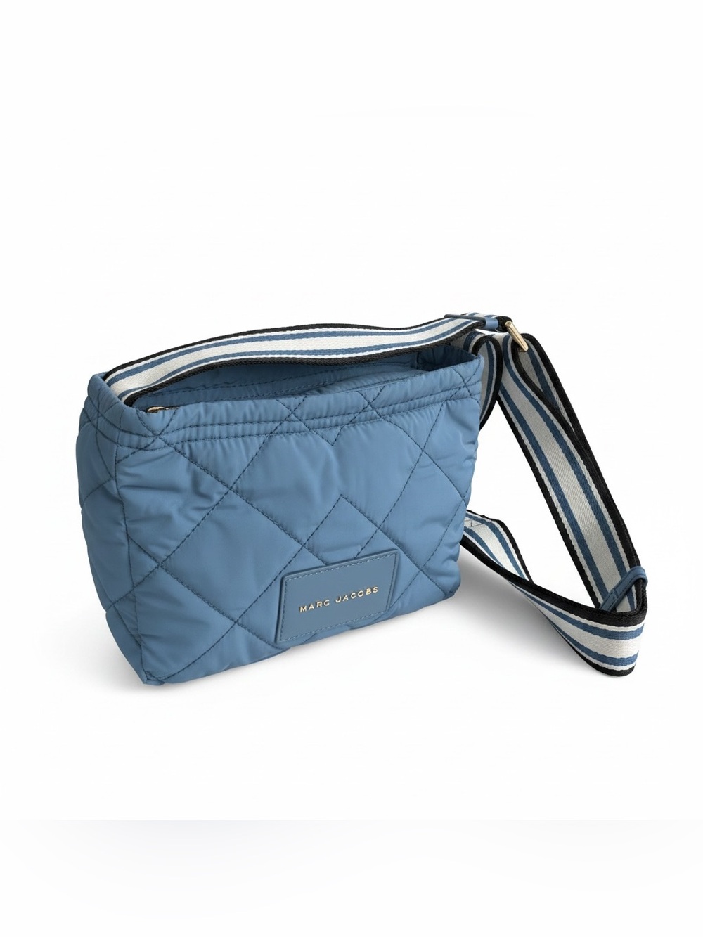 Marc Jacobs Quilted Nylon Crossbody Bag Blue Adjustable Strap Like New